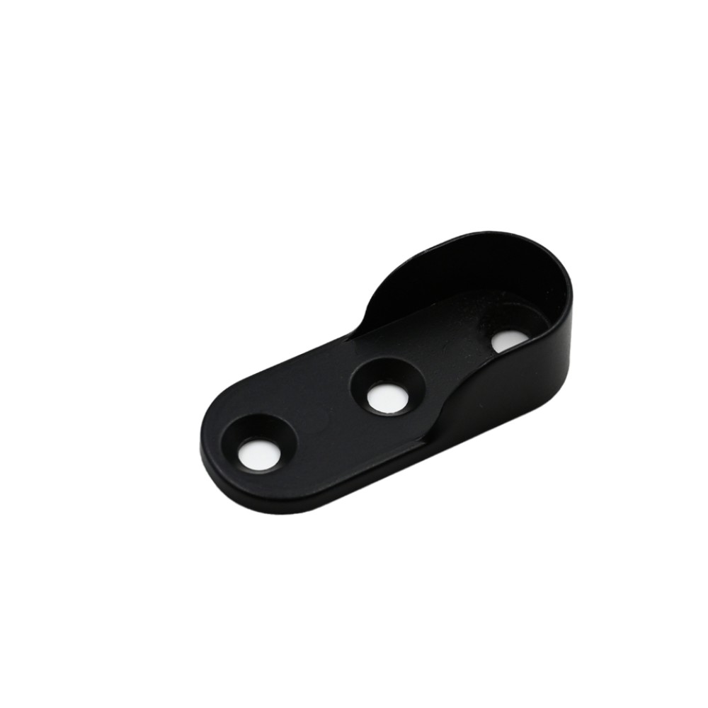 Στήριγμα σωλήνας πλαϊνού οβάλ μαύρη