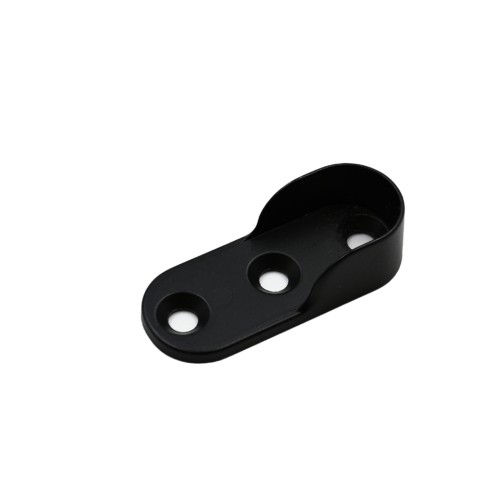 Στήριγμα σωλήνας πλαϊνού οβάλ μαύρη