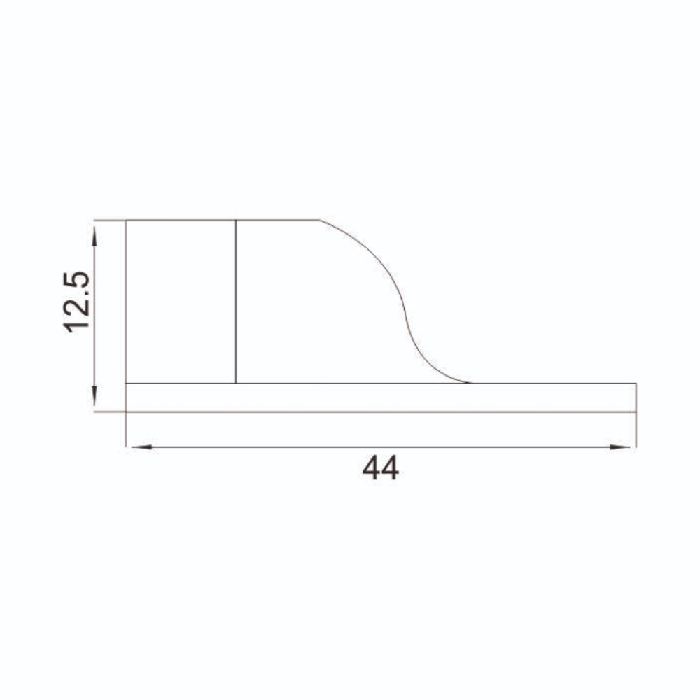 Στήριγμα σωλήνας πλαϊνού οβάλ μαύρη
