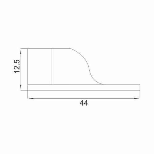 Στήριγμα σωλήνας πλαϊνού οβάλ xρώμιο