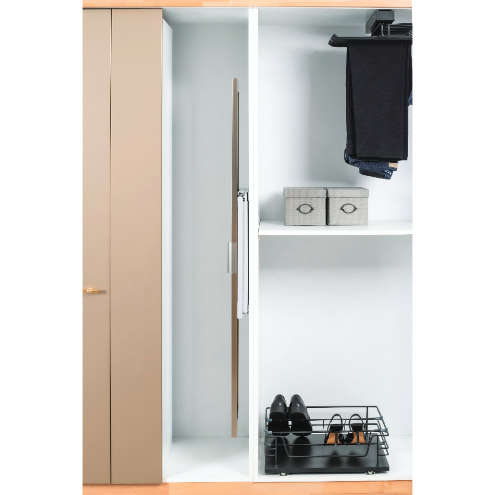 Συρόμενος καθρέφτης ντουλάπας M9002-20 Μαύρο