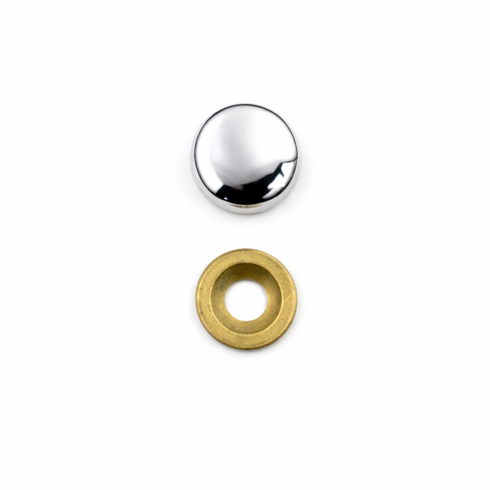 Κάλυμμα βιδας μεταλλικη  Φ16mm  Χρώμιο