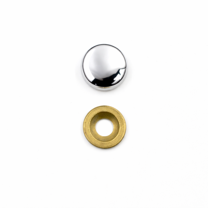 Κάλυμμα βιδας μεταλλικη  Φ18mm  Χρώμιο