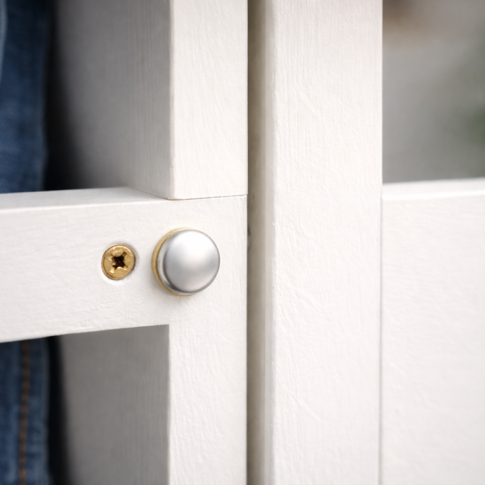 Κάλυμμα βιδας μεταλλικη  Φ16mm  Ματ Χρώμιο