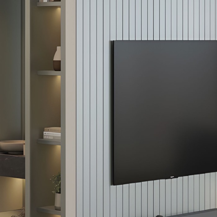 Διακοσμητικό πάνελ τοίχου MDF γκρί 18x121x2800мм Διακοσμητικό πάνελ τοίχου MDF γκρί 18x121x2800мм