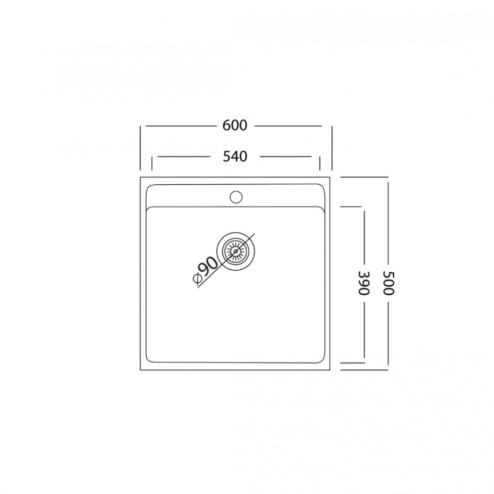Νεροχύτης γρανίτης μοκα Granite sink GLGE 60A 60x50
