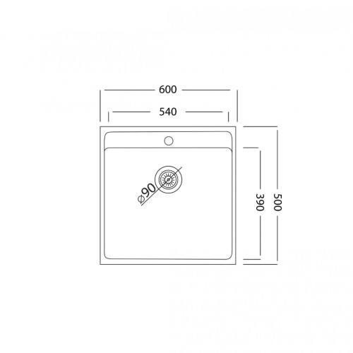 Νεροχύτης γρανίτης μοκα Granite sink GLGE 60A 60x50