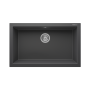 Νεροχύτης Κουζίνας Quartz Realstone 600x475x210mm Gordion Black