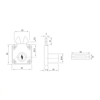Κλειδαριά ROLL-TOP αυτόματη  Νίκελ