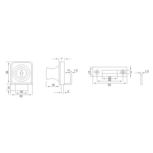 Κλειδαριά κρυστάλλων μονή νίκελ