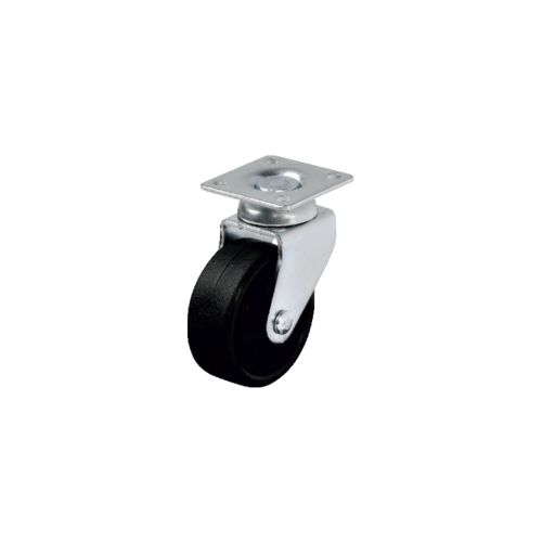 Ρόδα περιστρεφόμενη με πλάκα Φ50 μαύρο