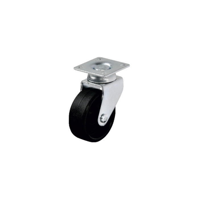 Ρόδα περιστρεφόμενη με πλάκα Φ50 μαύρο