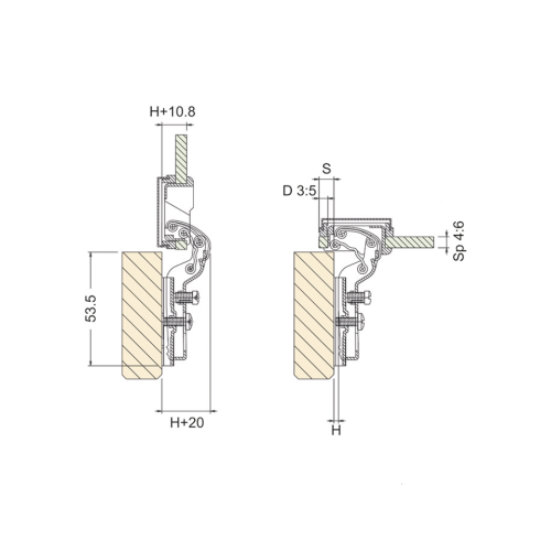 Μεντεσές κρυστάλλου μεσαίος σχιστός