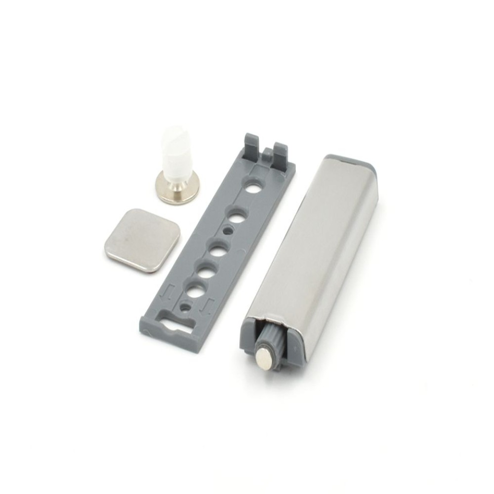 Σουστάκι πατητό με κράτημα για πορτάκια και συρτάρια χωρίς πόμολο inox.