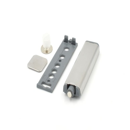 Σουστάκι πατητό με κράτημα για πορτάκια και συρτάρια χωρίς πόμολο inox.