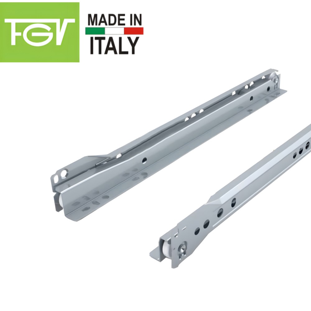 Οδηγός συρταριού ροδάκι FGV λευκό 250mm