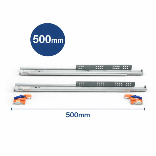 Οδηγός κρυφός ξύλινου συρταριού D'Conti HF 100% άνοιγμα με φρένο 500mm