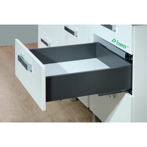 Οδηγός συρτάριου D'Conti  με μεταλλικά πλαϊνά Slimbox 128mm ανθρακί
