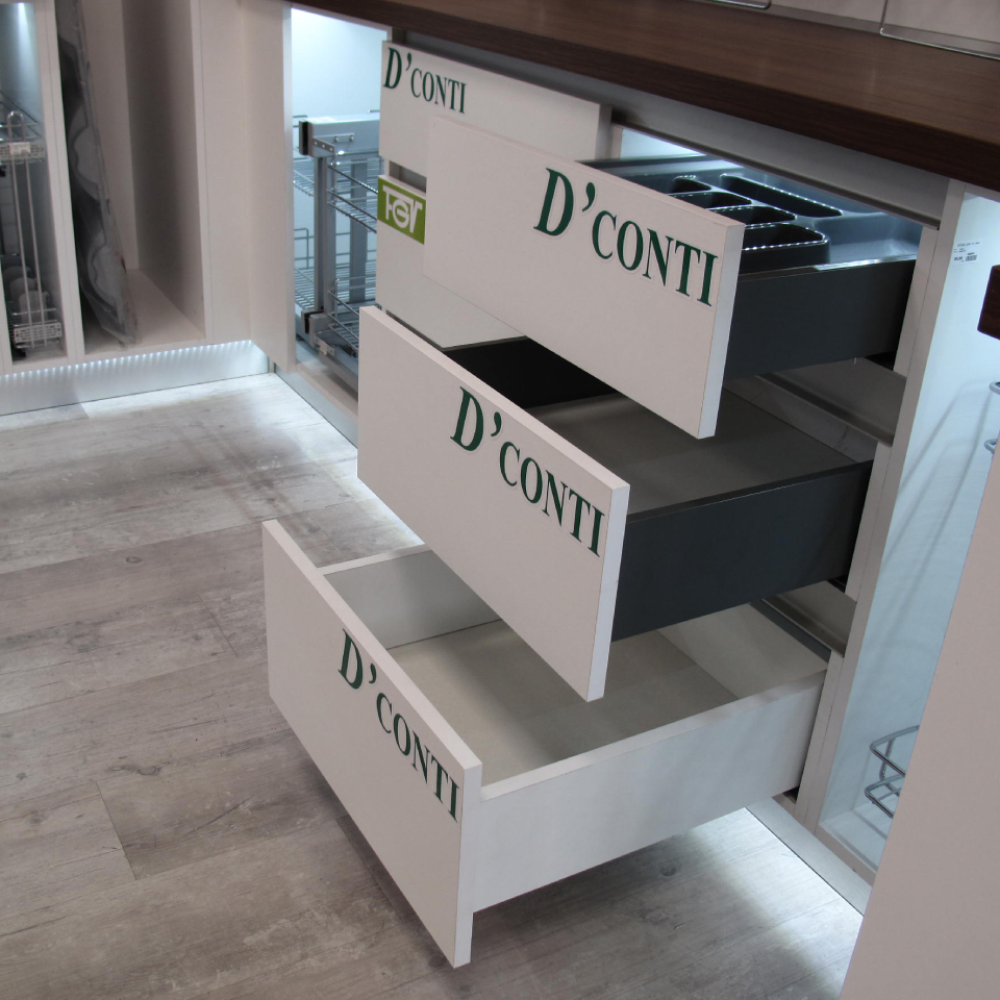 Οδηγός συρτάριου D'Conti με μεταλλικά πλαϊνά Slimbox 175mm ανθρακί