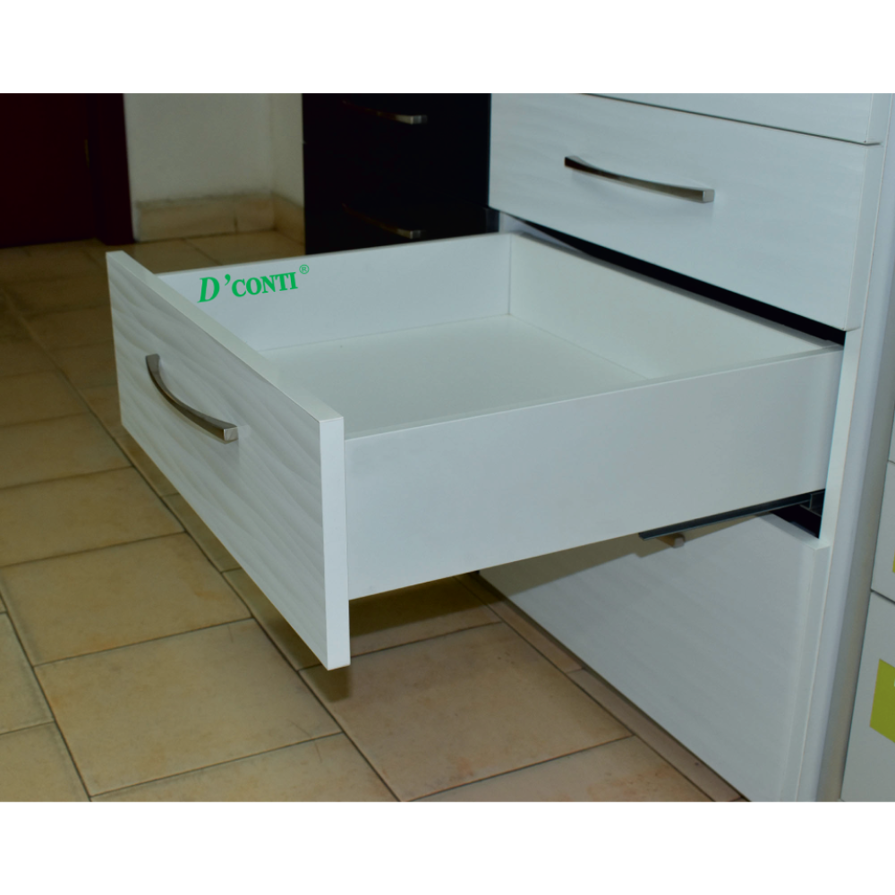 Οδηγός συρτάριού D'Conti με μεταλλικά πλαϊνά Slimbox 128mm λευκό