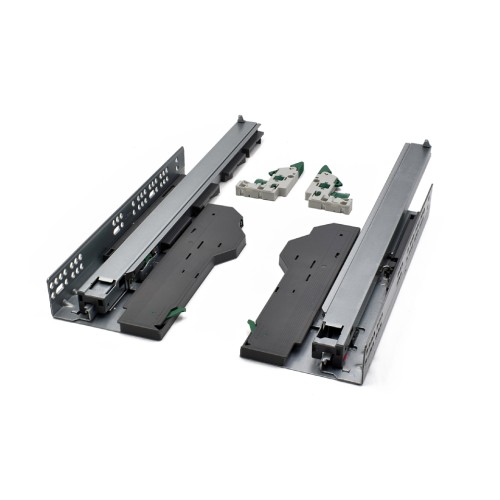 Οδηγός κρυφός ξύλινου συρταριού D'Conti push open 100% άνοιγμα με φρένο 350mm