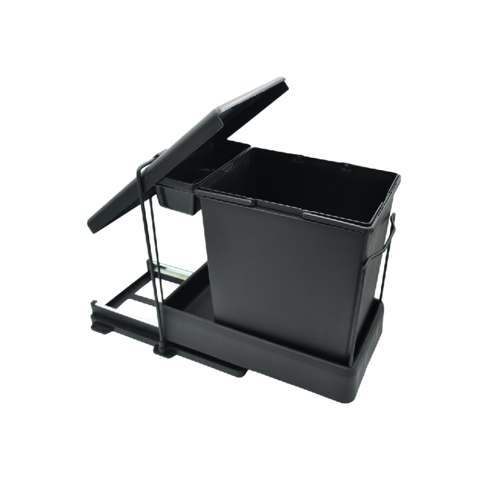 Συρόμενος Κάδος Απορριμμάτων Carrier 21500 Κουζίνας 20 + 1 Lt  Γκρί