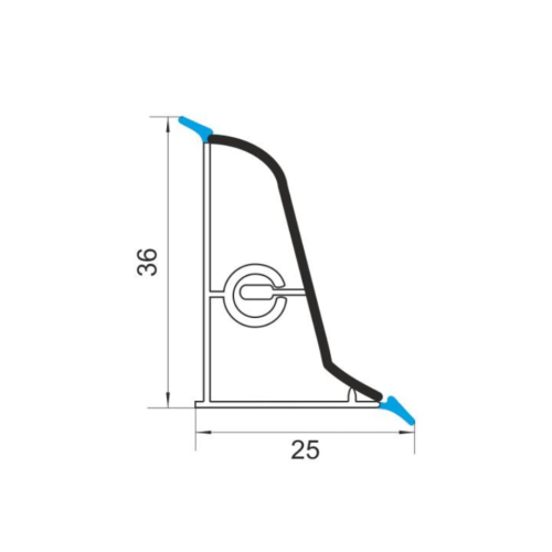 Αρμοκάλυπτρο τύπου "S" PVC 4000mm