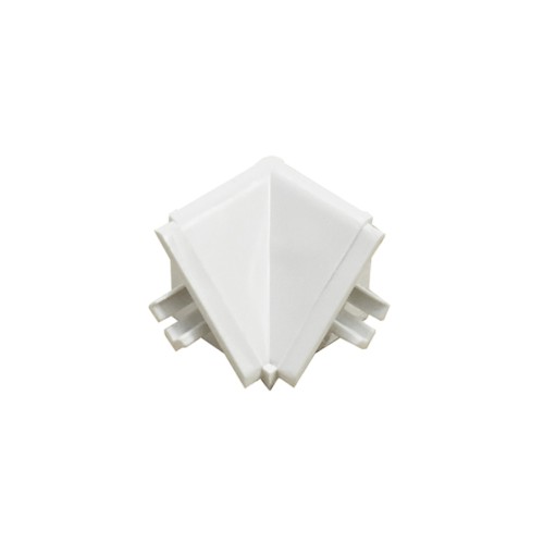 Γωνία εσωτερτική για στενό αρμοκάλυπτρο 15x15 αλουμινίου λευκό