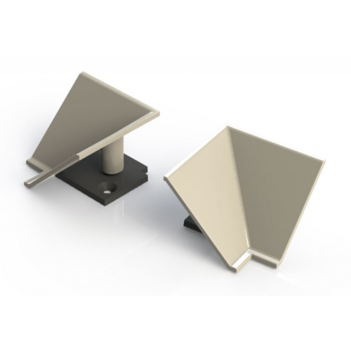 Γωνία εσωτερτική για ίσιο αρμοκάλυπτρο 30x30 αλουμινίου