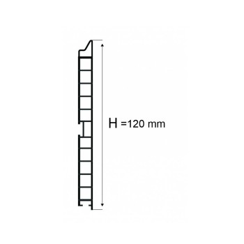 Μπάζα πλαστική με επικάλυψη αλουμινίου H=120mm 4000mm
