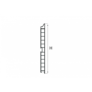 Μπάζα πλαστική με επικάλυψη PVC χρυσό H=100mm L=4000mm