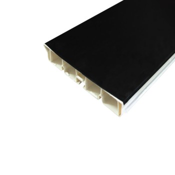 Μπάζα πλαστική με επικάλυψη PVC μαύρο γυαλιστερό H=100mm L=4000mm
