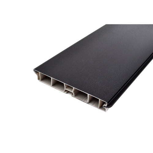 Μπάζα πλαστική με επικάλυψη PVC μαύρο ματ H=100mm L=4000mm