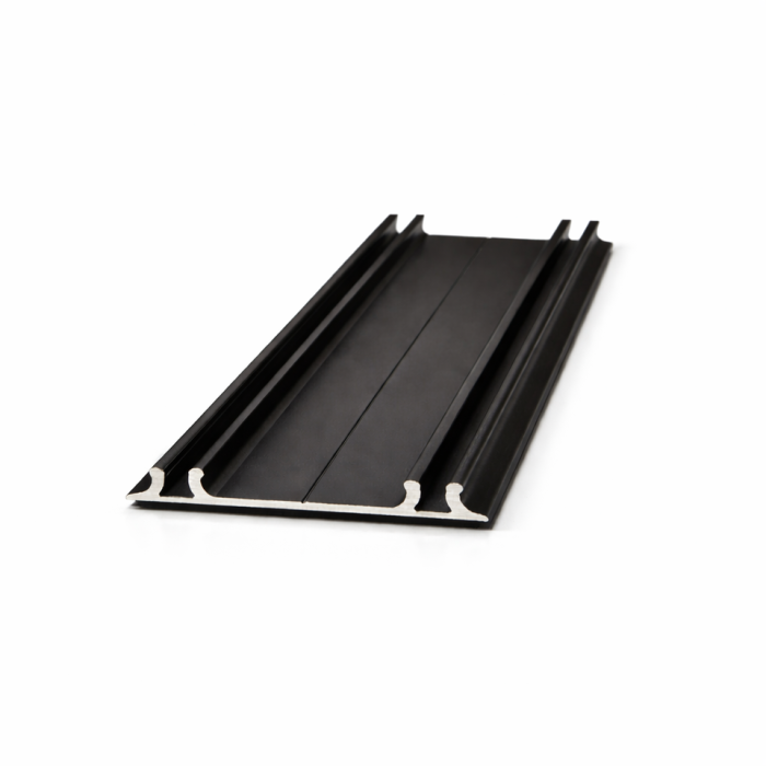 Οδηγός Κάτω ALB 7108 Συρόμενης Ντουλάπας 250 cm Μαύρο