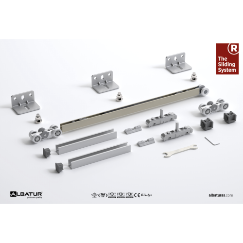 Μηχανισμός ALB 9085 Συρόμενης Πόρτας 120 Kg Φρένο Διπλής Κατεύθυνσης 25-60 mm