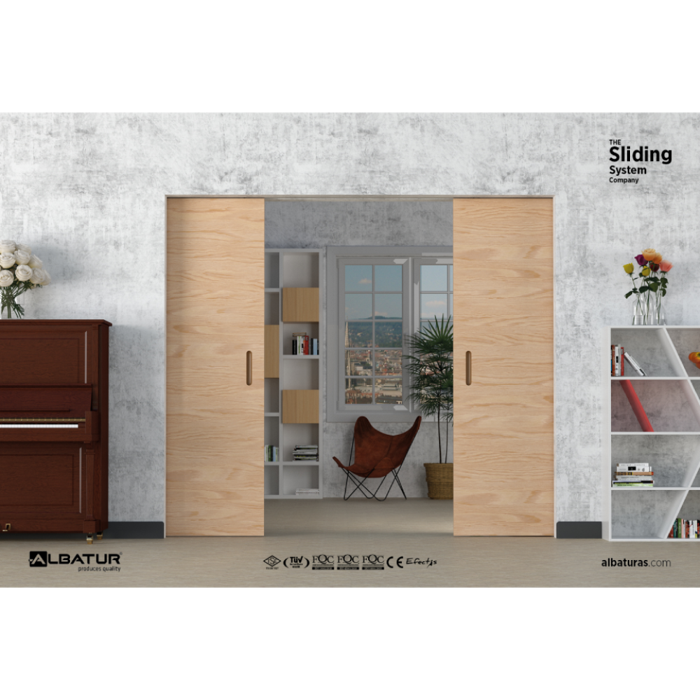 Μηχανισμός ALB 9880 Συνχρ. Συρόμενης Πόρτας 120kg Ενσωματωμένο Φρένο Διπλής Κατεύθυνσης