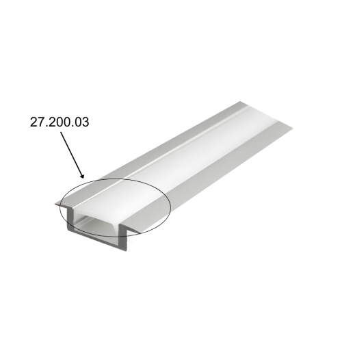 Κάλυμμα για προφίλ LED (27.200.01&27.200.02) λευκό 3000mm