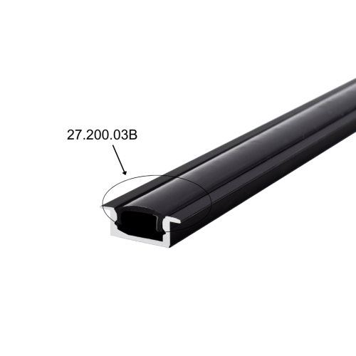 Κάλυμμα για προφίλ LED (27.200.01&27.200.02) μαύρο 3000mm