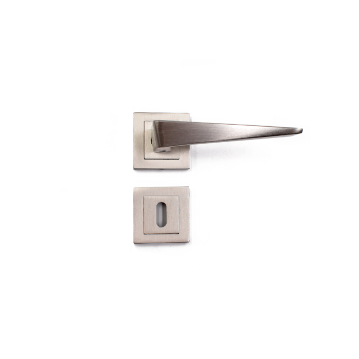 AS-251 DILEK  Χερούλι καμαρόπορτας ροζέτα σατέν  (1 σετ / 2 τεμ)