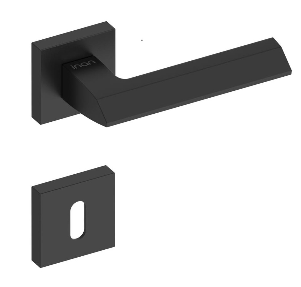 500R Cairo Χερούλι καμαρόπορτας ροζέτα μαύρο (1σετ/2τεμ)