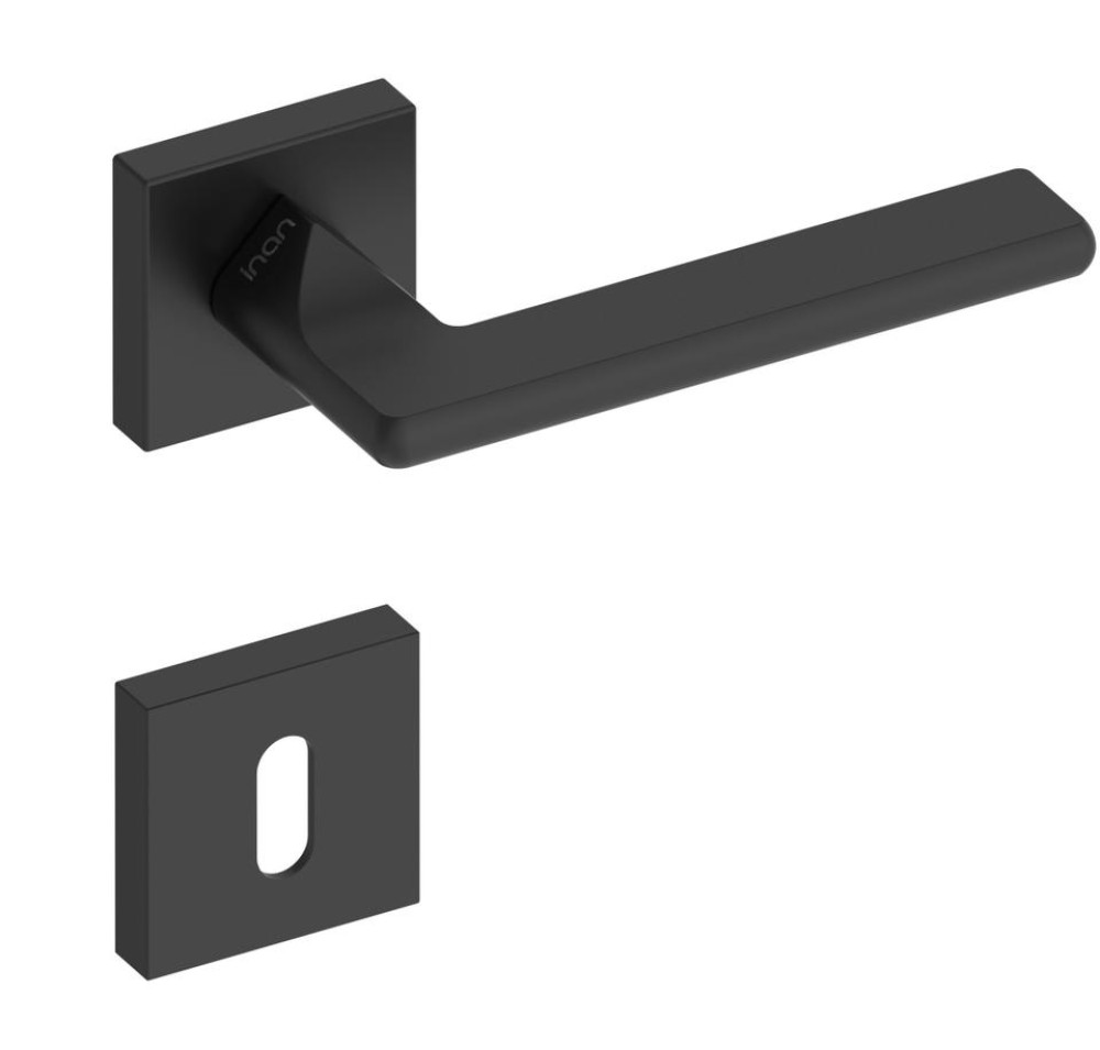 505R Berlin Χερούλι καμαρόπορτας ροζέτα μαύρο (1σετ/2τεμ)