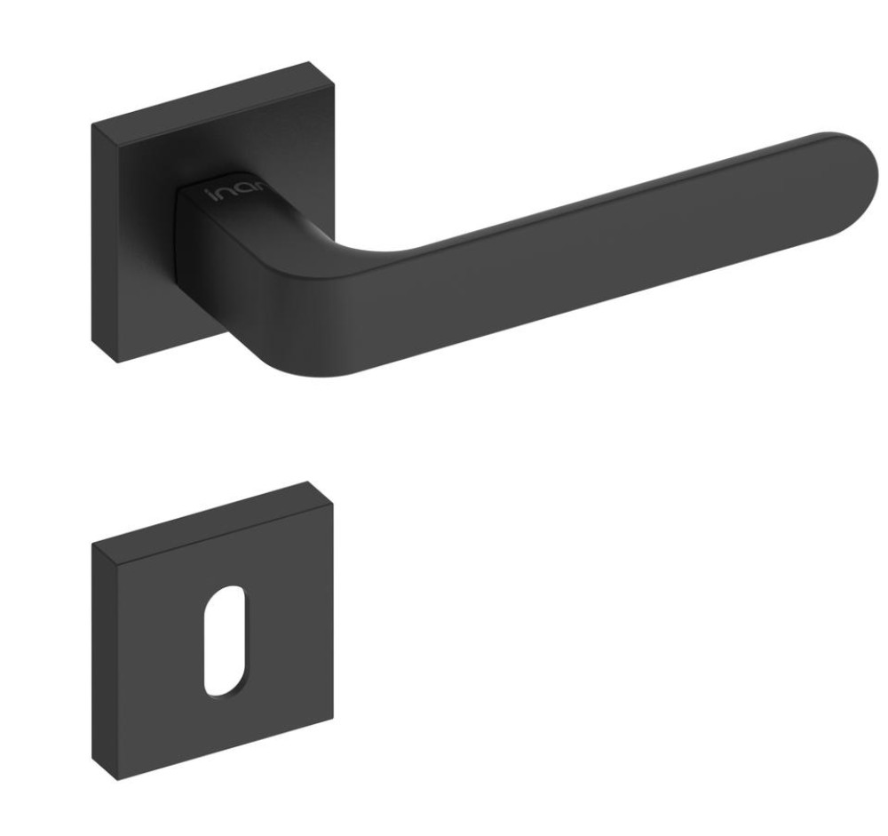 508R KIEV Χερούλι καμαρόπορτας ροζέτα μαύρο (1σετ/2τεμ)