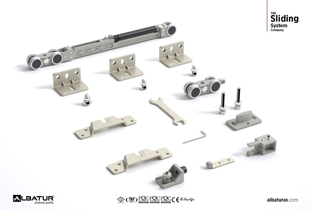 DoorSlide 9701  120 Kg - Μηχανισμός Συρόμενης Πόρτας Φρένο Μονής Κατεύθυνσης