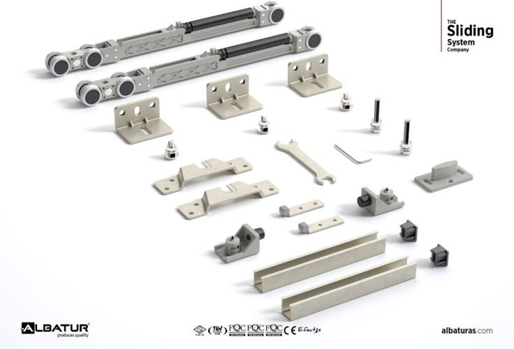 DoorSlide 9725  120 Kg - Μηχανισμός Συρόμενης Πόρτας Φρένο Διπλής Κατεύθυνσης
