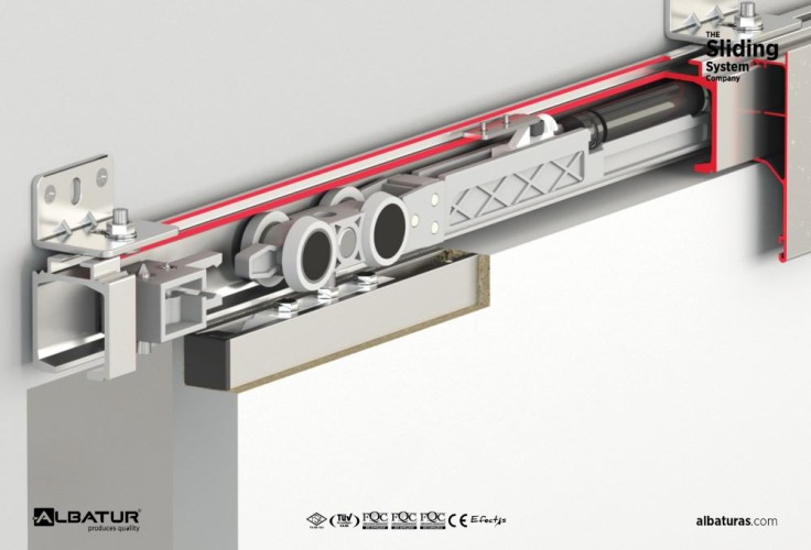 Μηχ/μός ALB 9725 Συρόμενης Πόρτας 120 Kg Φρένο Διπλής Κατεύθυνσης για Πάχος 20-60 mm