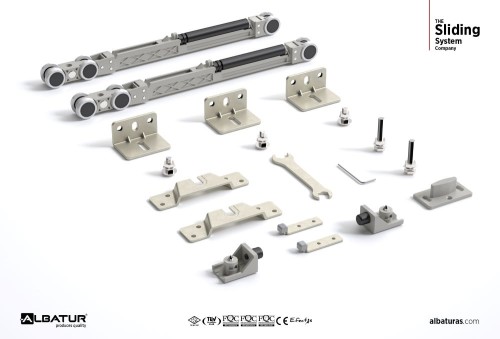 Μηχ/μός ALB 9720 Συρόμενης Πόρτας 120 Kg Φρένο Διπλής Κατεύθυνσης για Πάχος 20-60 mm