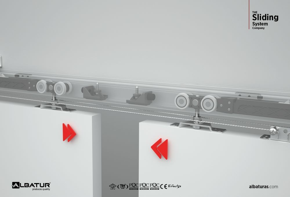 DoorSync 9820 120 Kg - Μηχανισμός Συγχρονισμού Συρόμενης Πόρτας Φρένο Διπλής Κατεύθυνσης