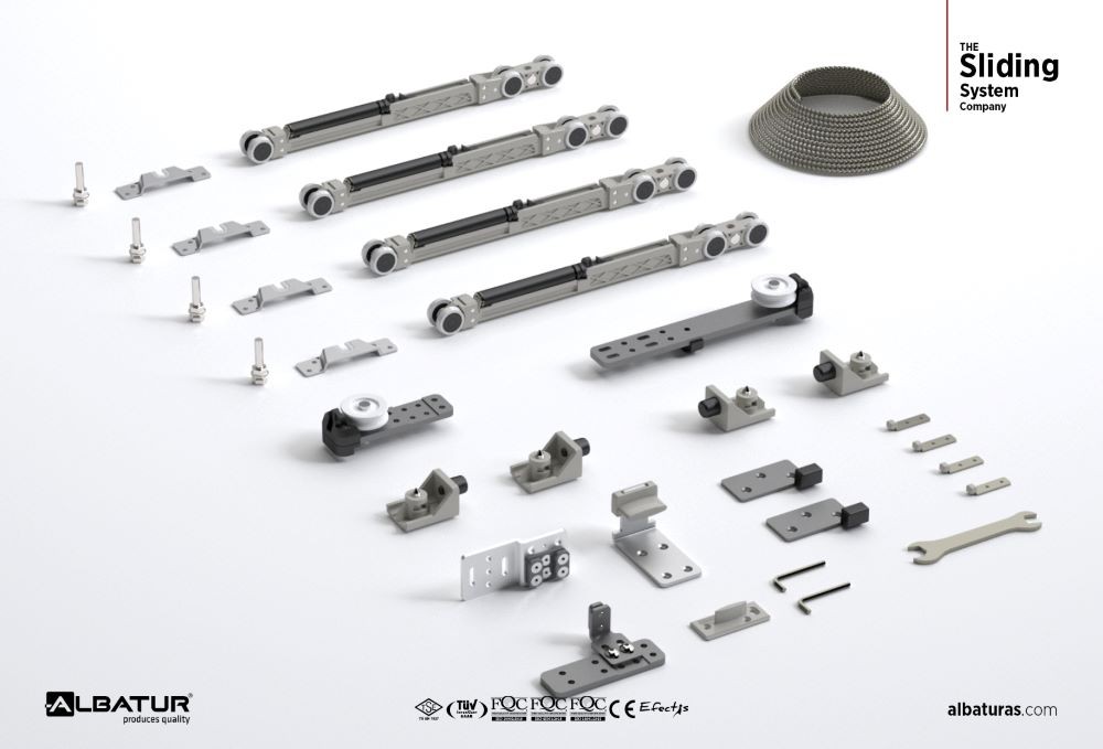 MultiDoor 260  80 Kg - Μηχανισμός Τηλεσκοπικός Συρόμενης  Πόρτας Φρένο Διπλής Κατεύθυνσης