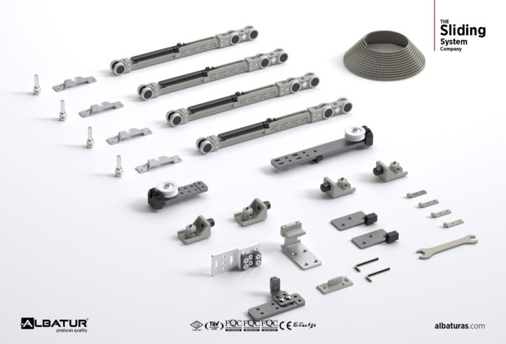 MultiDoor 260  80 Kg - Μηχανισμός Τηλεσκοπικός Συρόμενης  Πόρτας Φρένο Διπλής Κατεύθυνσης