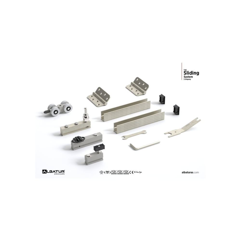 Μηχ/μός ALB 9500 Συρόμενης Πτυσσόμενης Πόρτας 160 Kg για Πάχος 40-50 mm